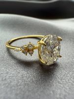 Elegant 3-Carat Moissanite Ring.