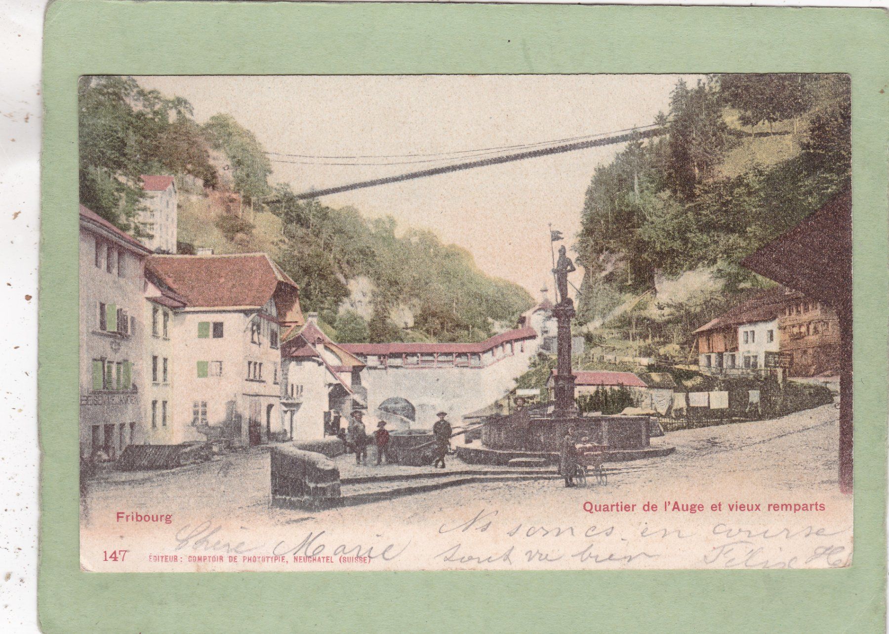 Cartes postales: Fribourg Quartier de l' Auge 1902 – D'occasion à Herisau par Lisegrat2008