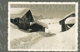 AK sw Arosa GR bei Maran im Schnee © Brandt ≈ 1950