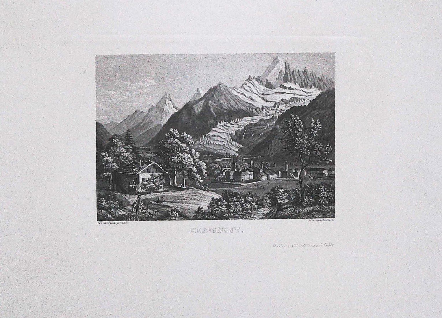 Incisioni: Chamonix Aquatinta von Winterlin – Usato da Rafz venduto da Helvet32