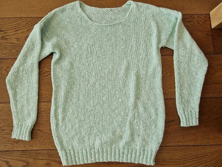 Pullover mint Grösse L (klein) mit Pailletten wie neu