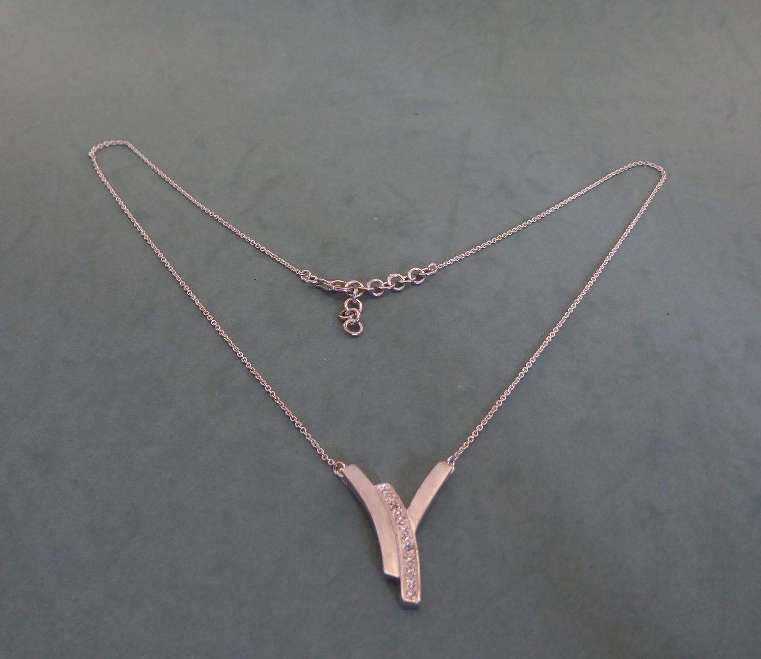 Ketten: Kette 925 Silber mit synthetischen Steinchen – Gebraucht aus Muri AG von silvermouse007
