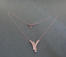 Kette 925 Silber mit synthetischen Steinchen