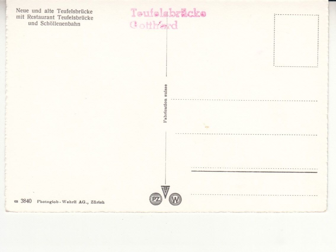 Cartes postales: Schöllenen ca. 1950 – D'occasion à Bürglen TG par StampGraf 1
