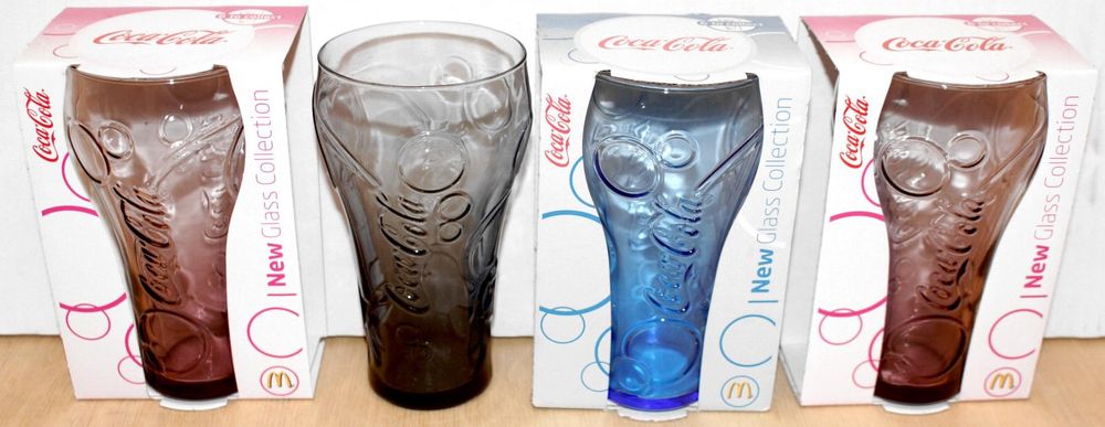  4 Coca-Cola Mc Donalds Gläser 3 dl (B07-03) (Neu (gemäss Beschreibung Illustration 