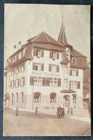 Tavannes /Hôtel Terminus belebt/ Fotokarte 1910