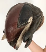 XXL alter Baule Widder Maske Elfenbeinküsten 35 cm x 45 cm