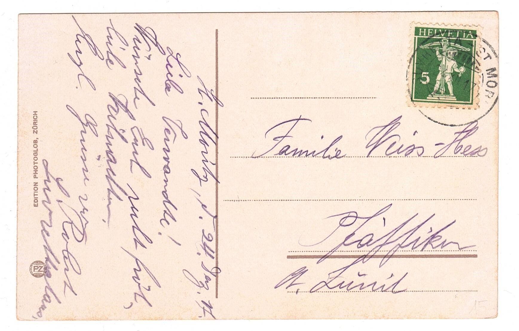 Cartoline postali: 1917 St. Moritz-Dorf – Usato da Kreuzlingen venduto da Koi4 1
