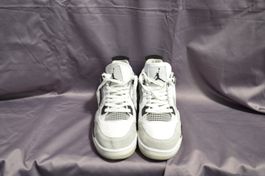 Air Jordan 4 Retro - Weiss/Grau - Top Sneaker, Grösse 45