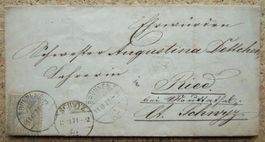 FALTBRIEF M. THERESIA SCHERER, INGENBOHL-BRUNNEN, 1872