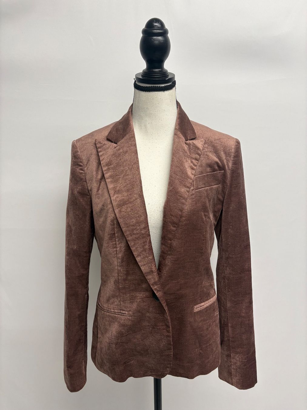 Jacken: René Lezard Samt Blazer Gr. 36 braun altrosa – Neu (gemäss Beschreibung) aus Regensdorf von secondchancefashion