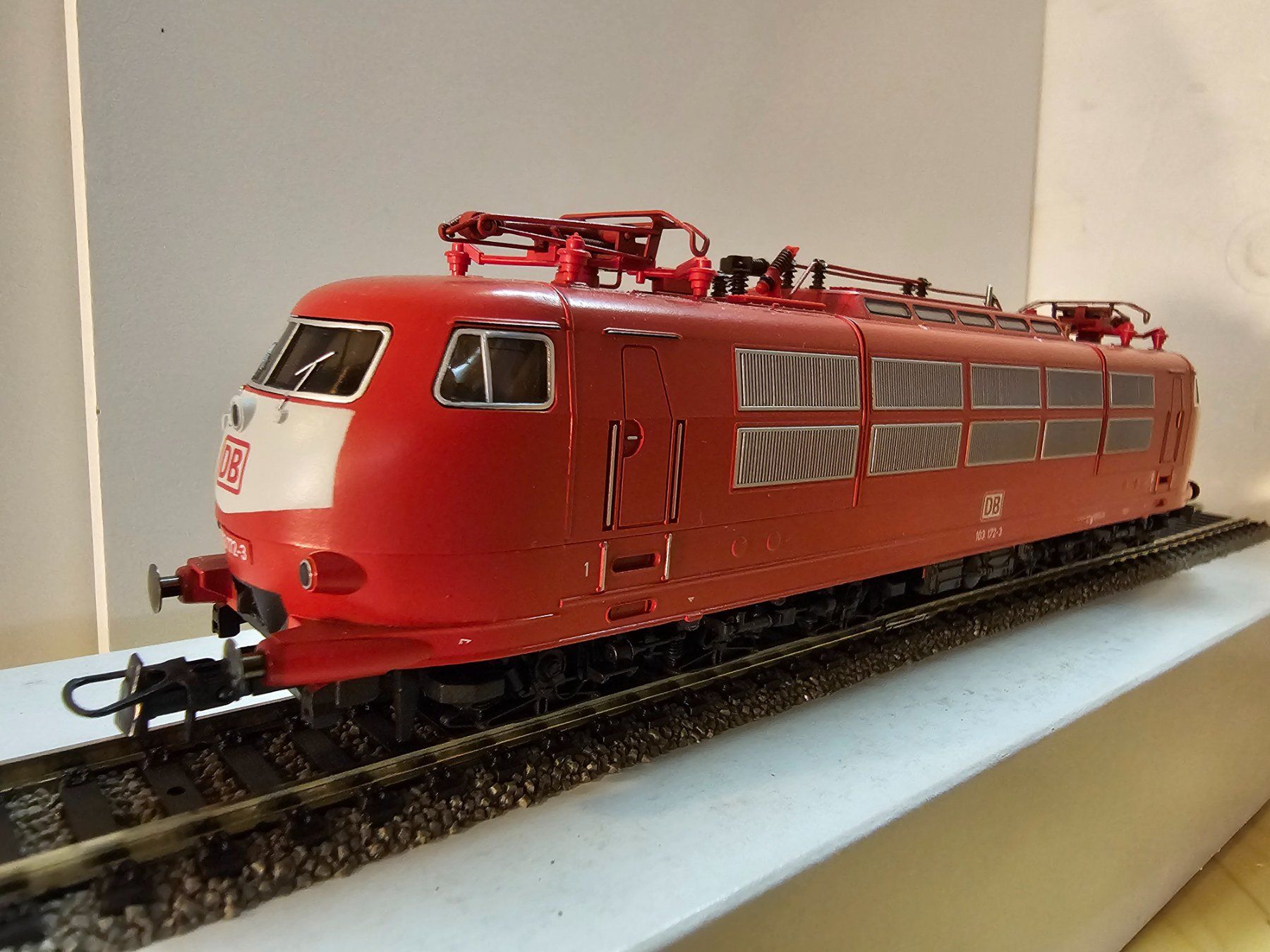 Fleischmann Modellini di ferrovie: Fleischmann Baureihe 103 DB rot – Usato da Rheinfelden venduto da stephan28bike