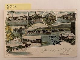 Gruss vom Rhein, 1899 mit Stempel