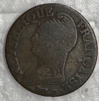 Französische 5-Centimes-Kupfermünze