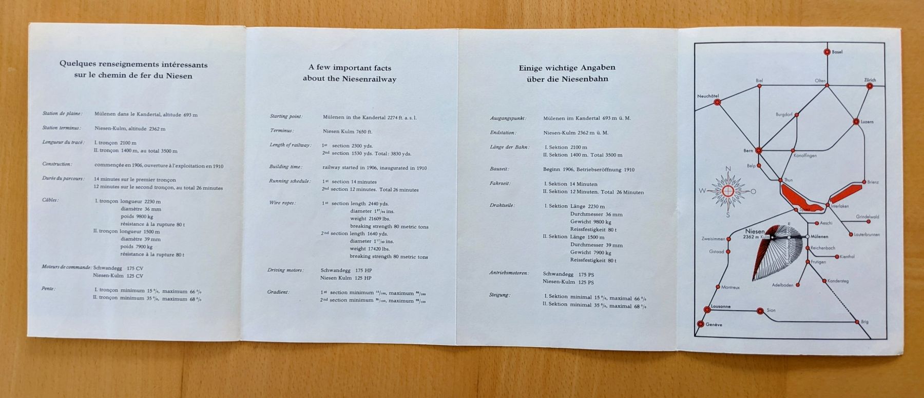 Documenti: Prospekt   der Niesenbahn – Usato da Toffen venduto da Lohner51 3