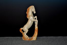 Dekorative Pferdefigur – Steigendes Pferd – Vintage Skulptur
