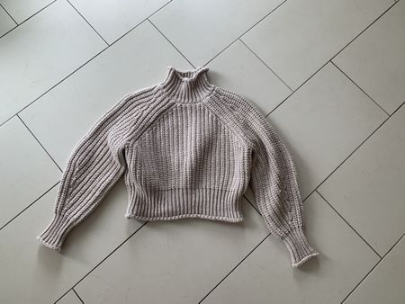 Kurzer Stehkragen Pullover von H&M Gr. S beige