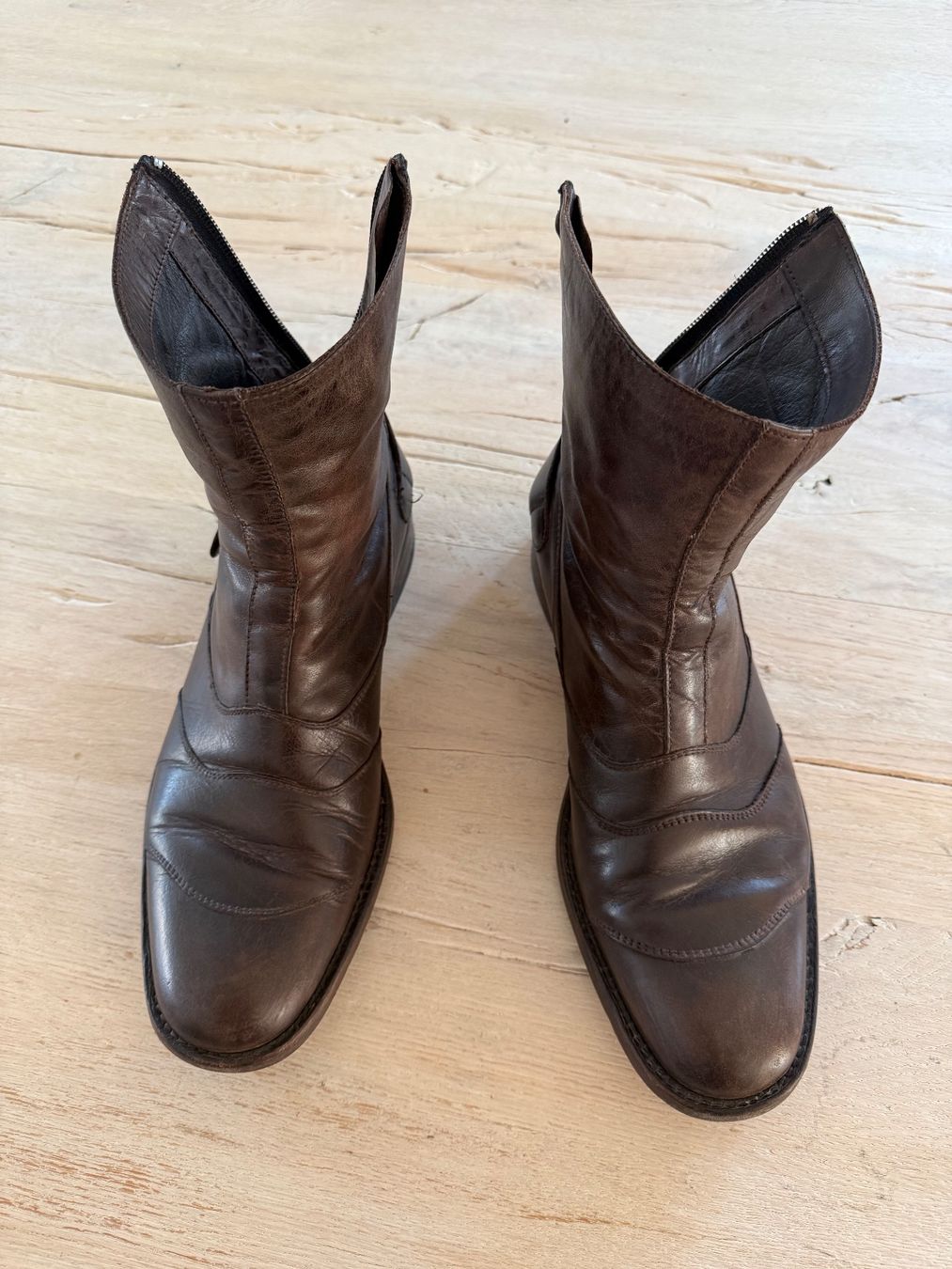 Belstaff Scarpe da uomo: Belstaff Townmaster Leder Stiefel Braun – Usato da Ulisbach venduto da FeuerVogel68