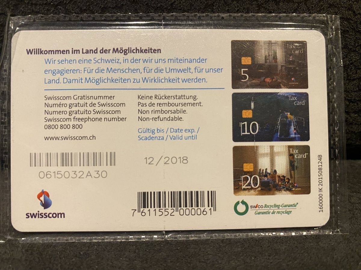 Telefon- & Taxkarten: Taxcard neuve  – Neu und originalverpackt aus Lausanne von babacard10 1