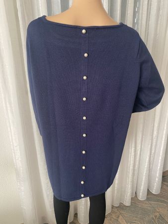 MUST HAVE - einzigartiger/stylischer Perlen-Pullover, 44/46