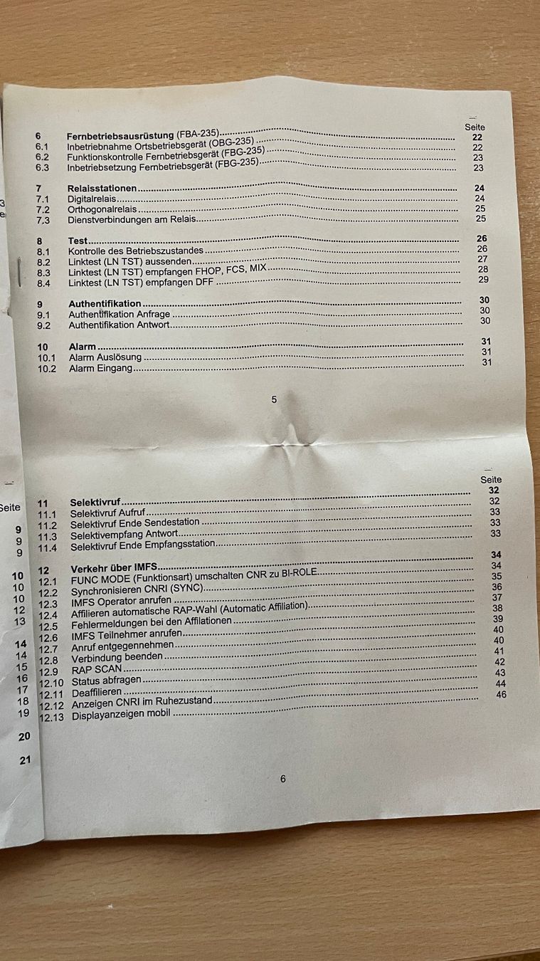 Documenti: Funksystem SE-235 - Checkliste - Merkblatt 58.430/I d – Usato da Glattfelden venduto da cybermaxx 2
