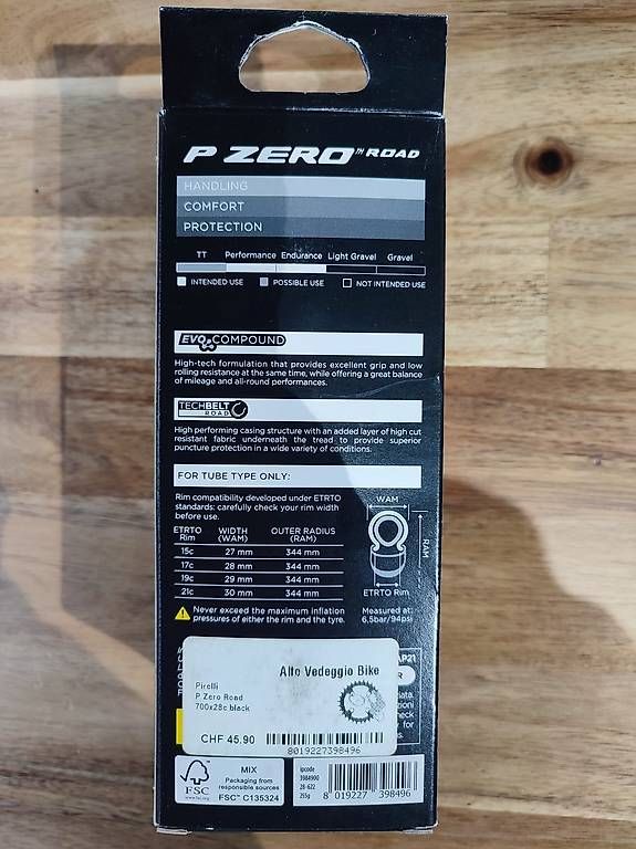 Autres écriture & dessin: 50% COPERTONE PIRELLI P ZERO ROAD 700X28C – D'occasion à Rivera par inf_qr2h 1