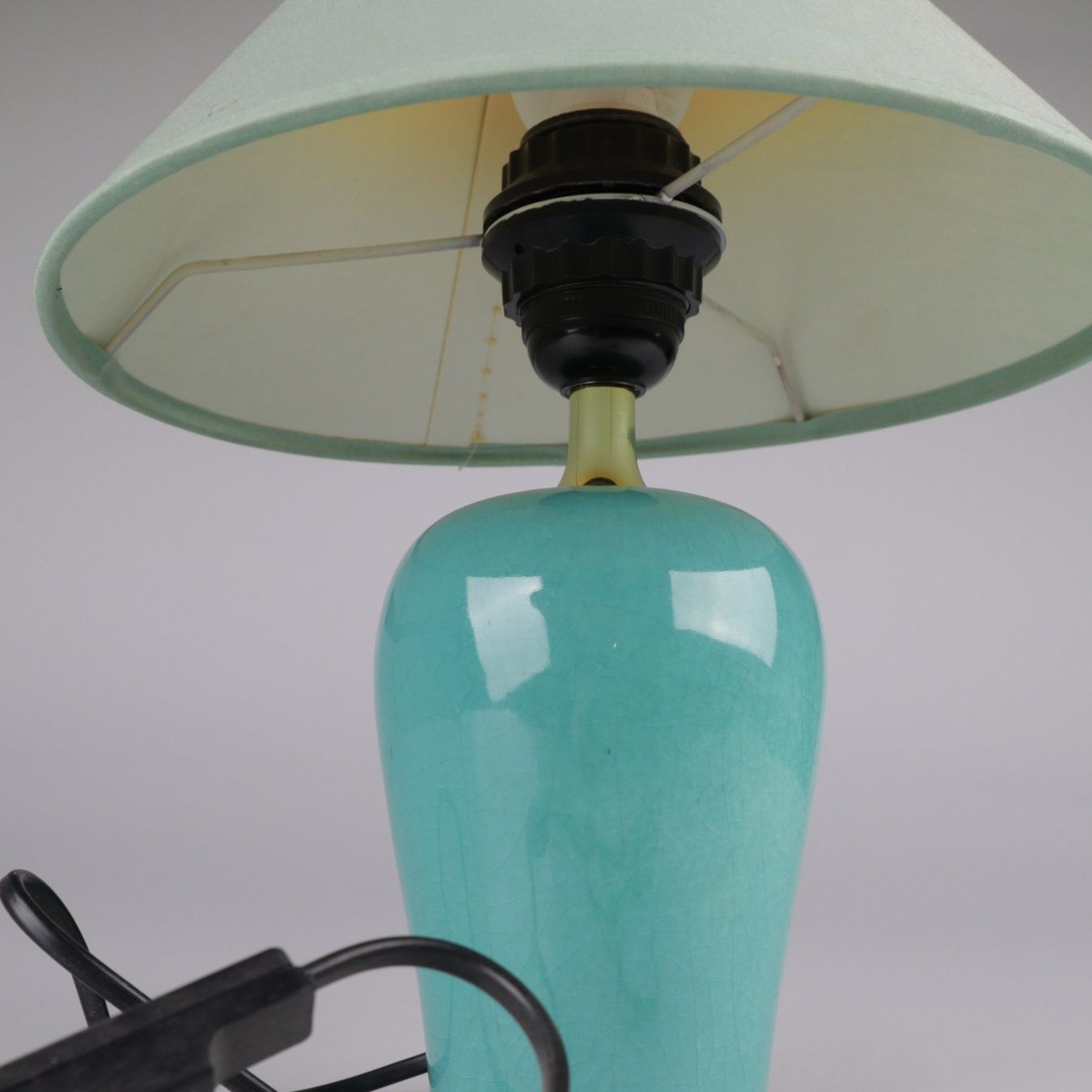 Lampade: Vintage Tischlampe Türkis / Salbei – Usato da Volketswil venduto da brockipfannenstil 2