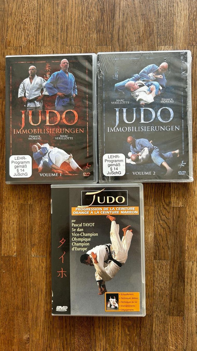 Tutti i DVDs: 3 x Judo DVD zum Lernen – Nuovo e nell'imballaggio originale da Bern venduto da arwori
