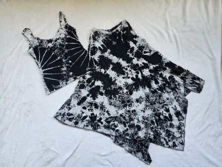 Ensemble batik tie-dye gris noir  13-14 ans