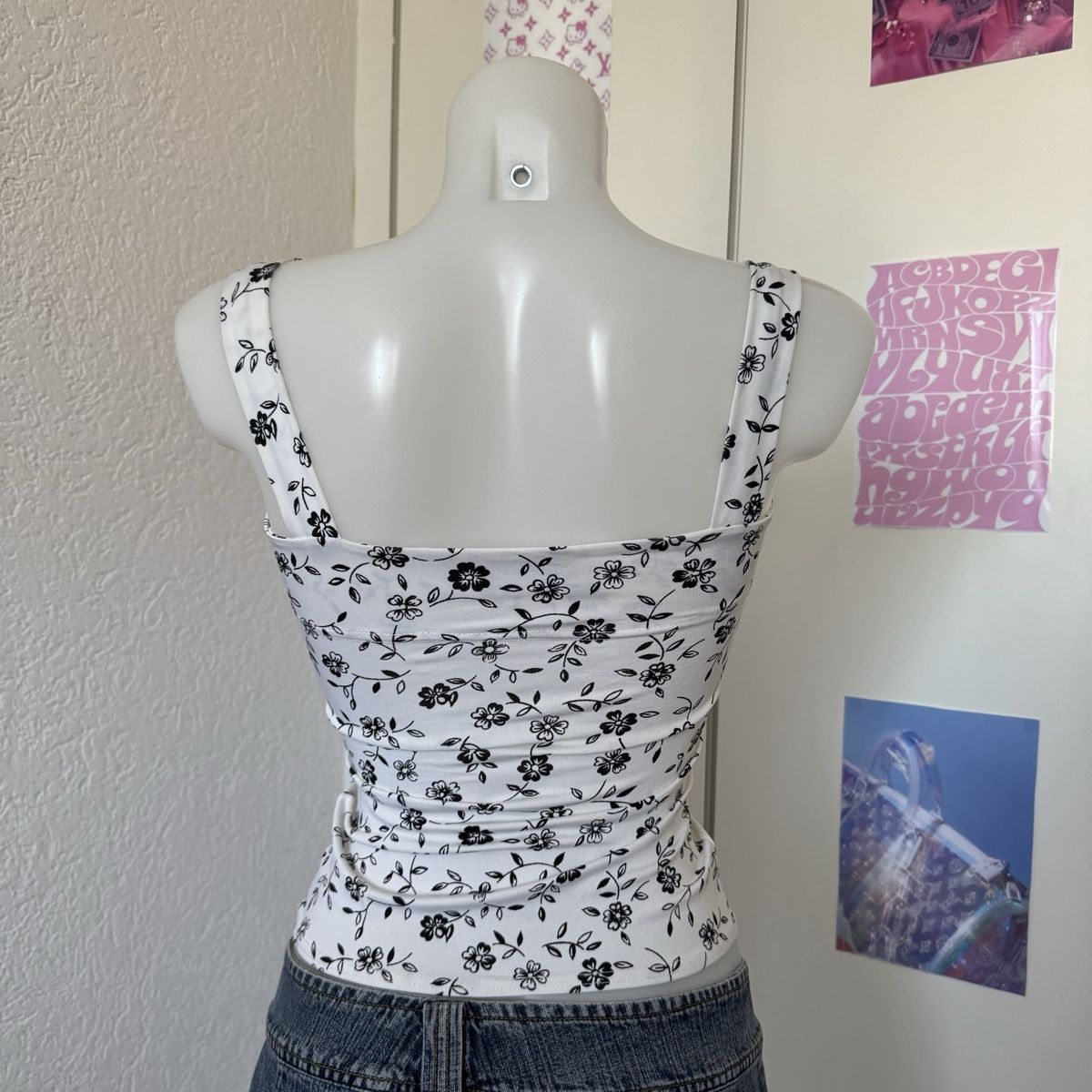 Top: Weisses Blumen Top Gr.XS – Usato da Oberwil BL venduto da olibbg 1