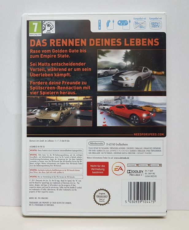 Need for Speed The Run das Rennen deines Lebens Wii (Gebraucht) in ...