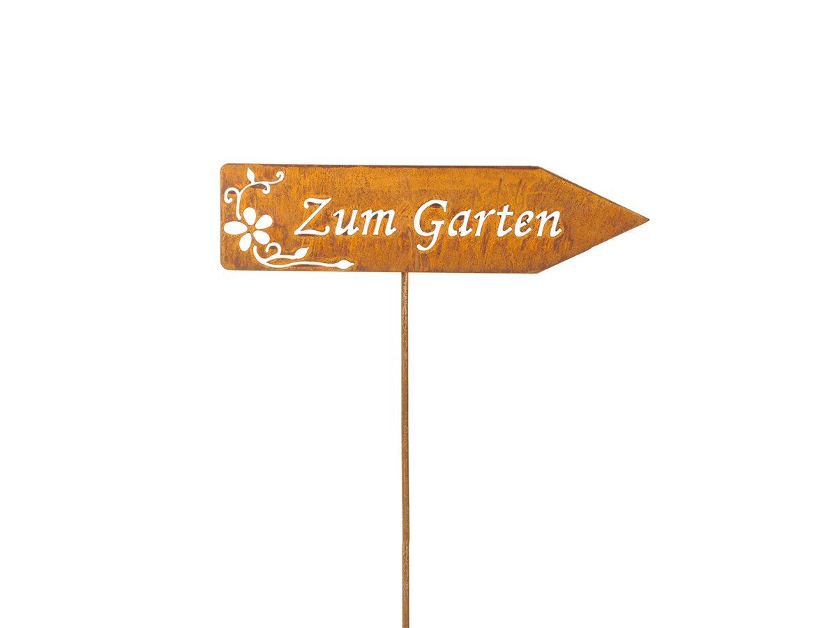 Tutte le decorazioni: Schild "Zum Garten" Rost Höhe 127cm – Nuovo e nell'imballaggio originale da Matzendorf venduto da Gartendeko-Shop 2