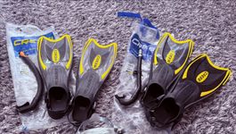 Schnorchelset:2 Cressi-Flossen,1TabataCressimaske-schnorchel