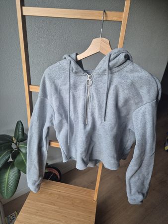Cropped Pullover Grau Grösse S/M