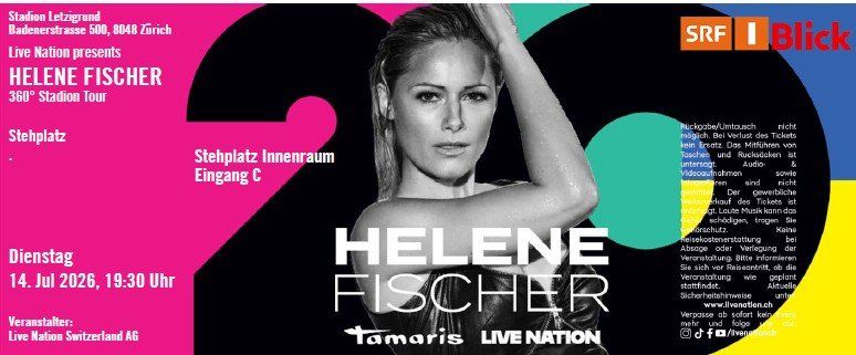 Tickets: 2x Helene Fischer - 14.07.2026 – Neu und originalverpackt aus Dübendorf von ama_883 1