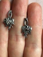 Silber Ohrringe 925 Blume Vintage Rarität