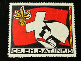 Soldatenmarke Cp Em Bat Inf 13 2.WK ungestempelt
