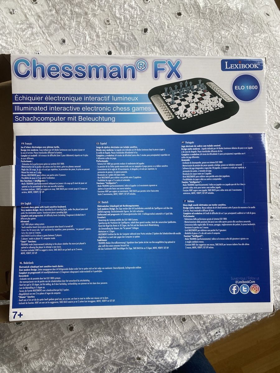 Jeux: Chessman FX Schachcomputer mit Beleuchtung, Lexibook – Neuf (Voir description) à Au ZH par VinT 3