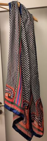 Langes gestreiftes Foulard/Dupatta aus Pakistan