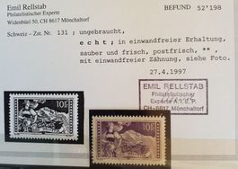 W) 131, Gebirgslandschaft Jungfrau Befund postfrisch Kt. 600