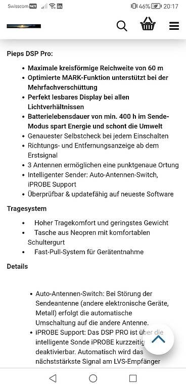 Messen: Neuwertiges Lawinensuchgerät Pieps DSP Pro – Gebraucht aus Rüschlikon von Sanna06 1