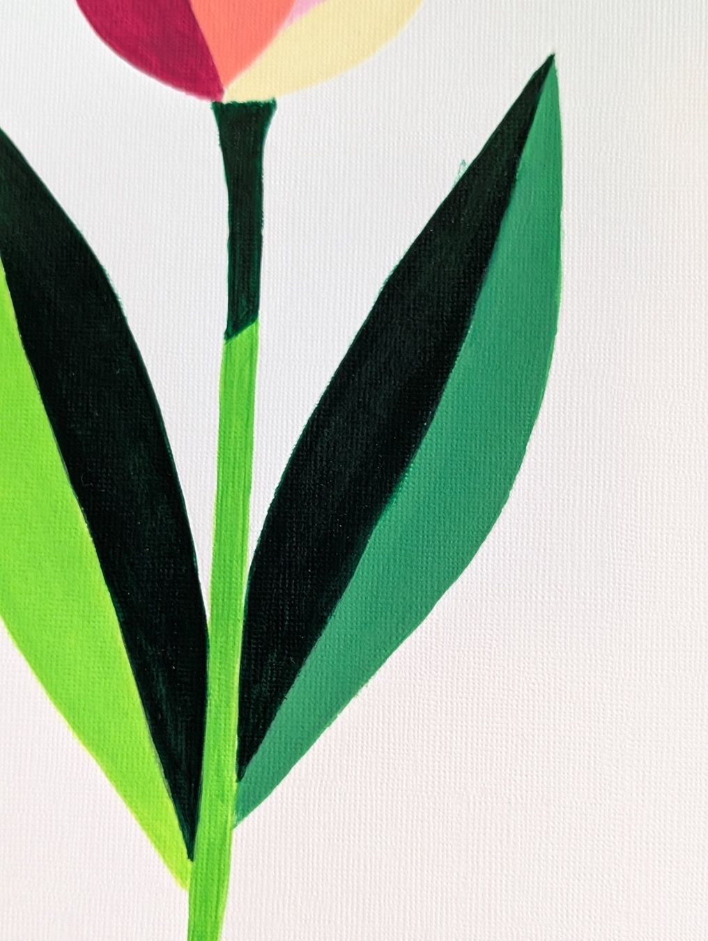 Dipinti: Original Hand Painted Abstract Tulip Painting, Easter Gift – Nuovo e nell'imballaggio originale da Winterthur venduto da LaVieColor 8