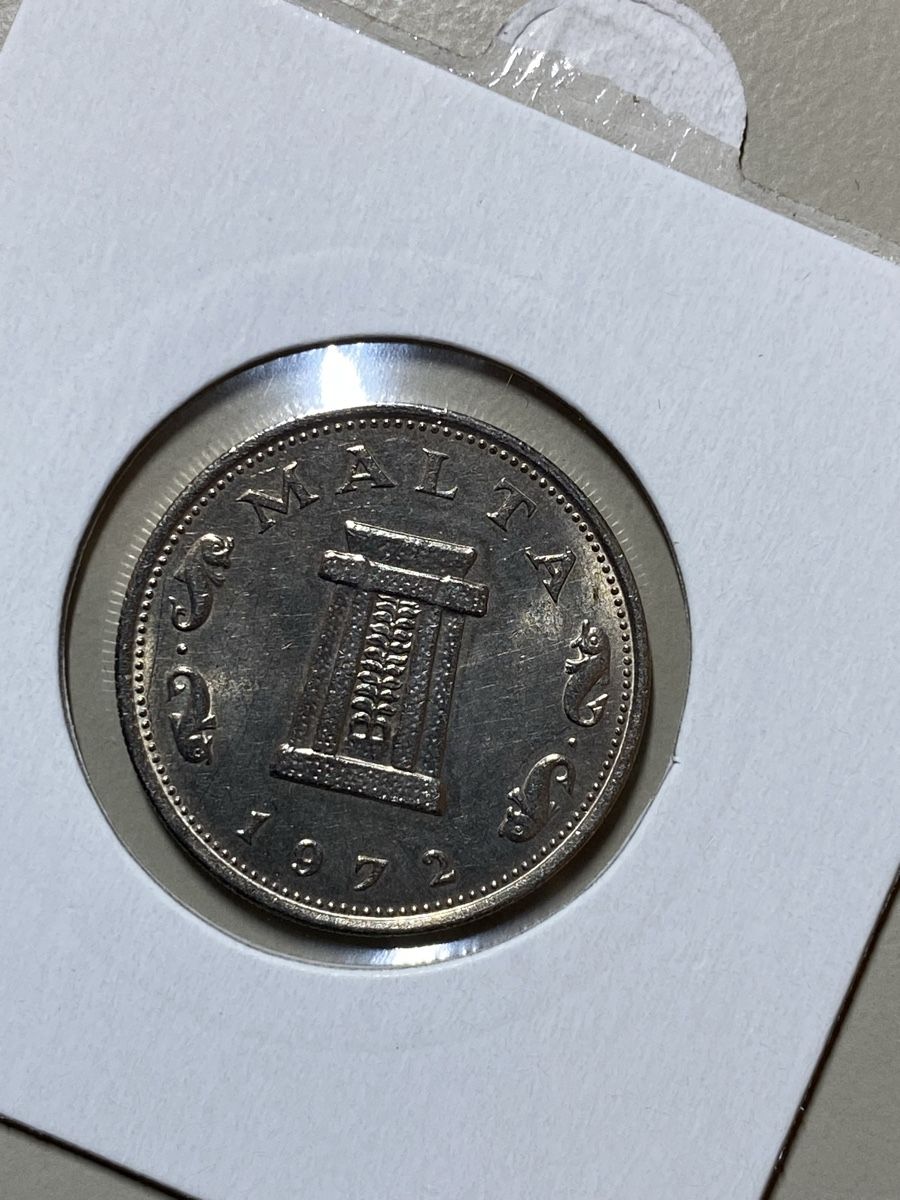 Alle Münzen: Malte - 5 cents - 1972 – Gebraucht aus Payerne von Mike1682 1