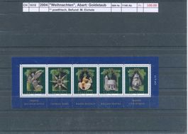 2004 "Weihnachten" Abart: Goldstaub, ** postfrisch, Befund