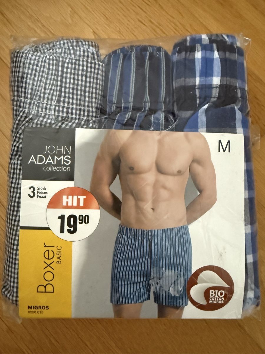 John Adams Biancheria intima: Boxer Shorts Herren Gr. M, 3er Pack – Nuovo e nell'imballaggio originale da Lenzburg venduto da car_pzg8