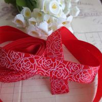 Band Ruban Grosgrain Rot Rosen 4,5 M