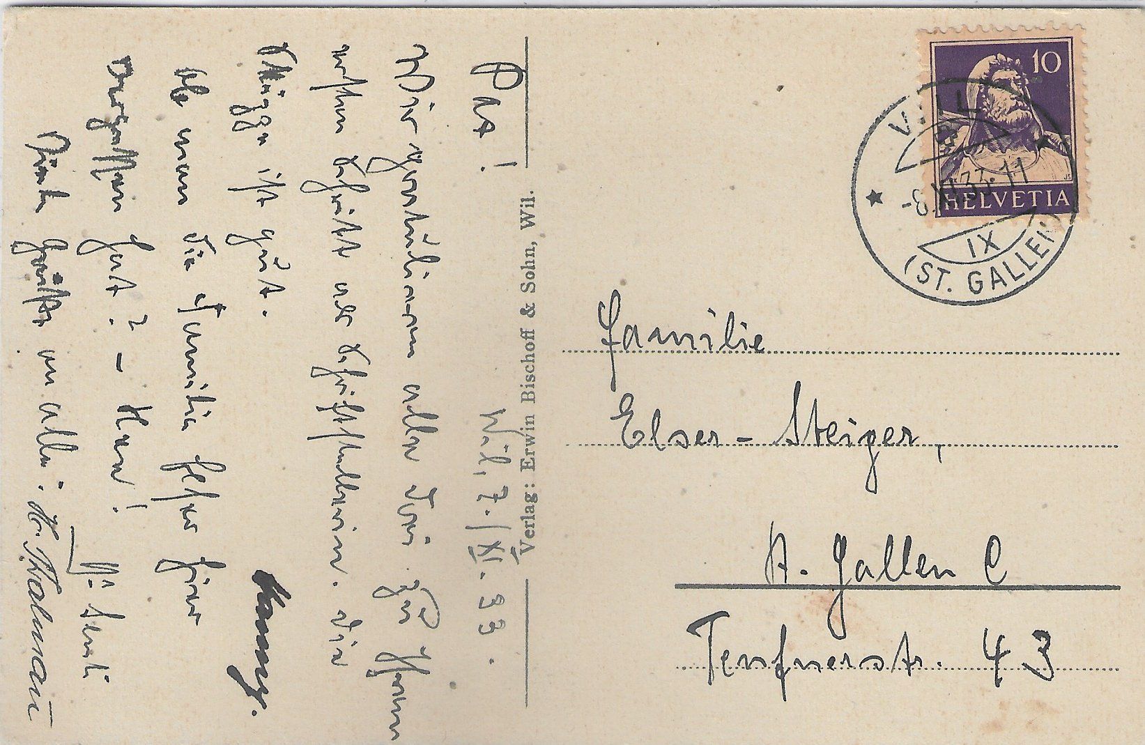 Cartoline postali: Wil SG - Hofplatz mit Arkaden – Usato da Ettingen venduto da Kartenplanet 1
