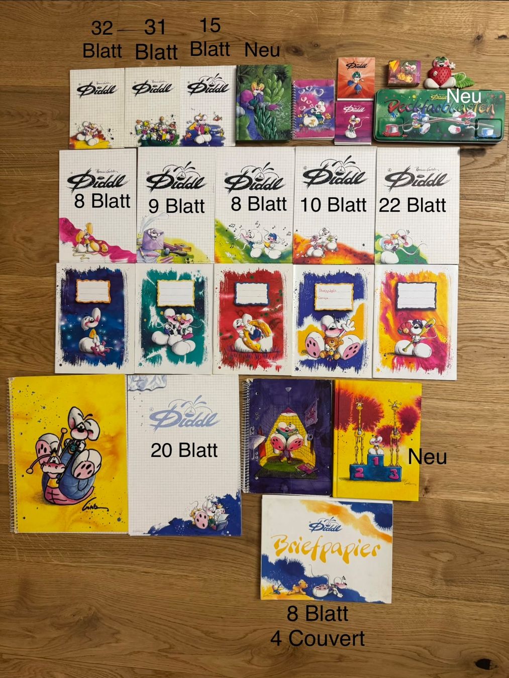 Blocs de correspondance: Grosses Diddl-Set 🐭 – D'occasion à Kleindöttingen par CorinaCoco