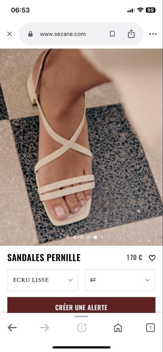 Sezane Damenschuhe: Sandales cuir écru Sézane – Neu (gemäss Beschreibung) aus Clarens von ale_yc7t 7
