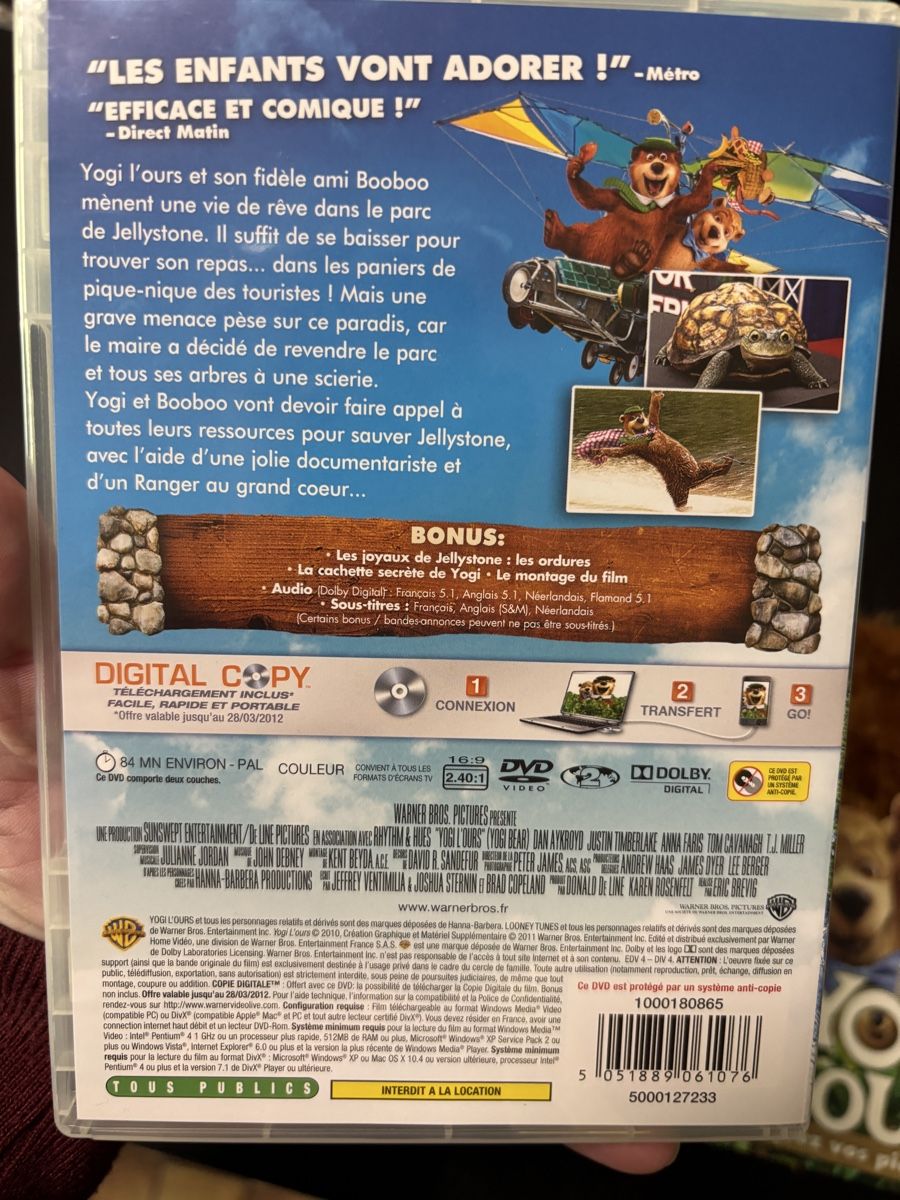 Tutti i DVDs: YOGI L'OURS objet publicitaire peluche – Usato da La Chaux-de-Fonds venduto da Neb.2682 1